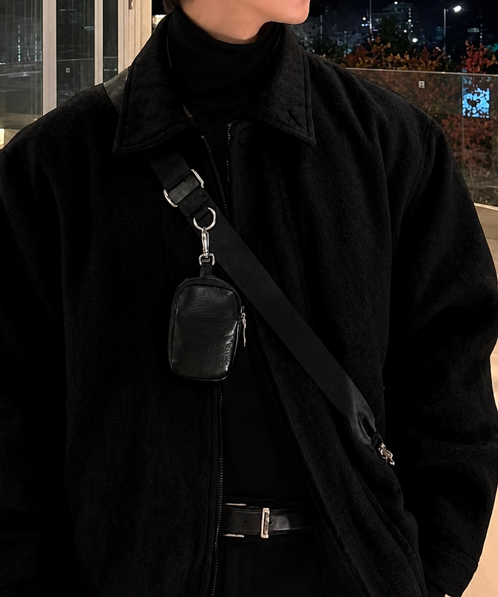 shaggy wool zip-up blouson /2color　NL2109