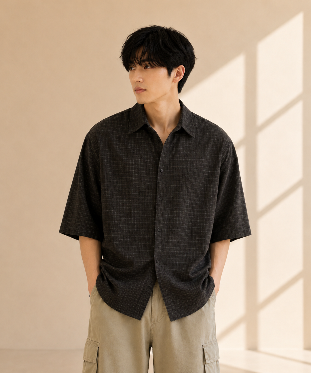 vintage check short sleeve shirt　NL2405