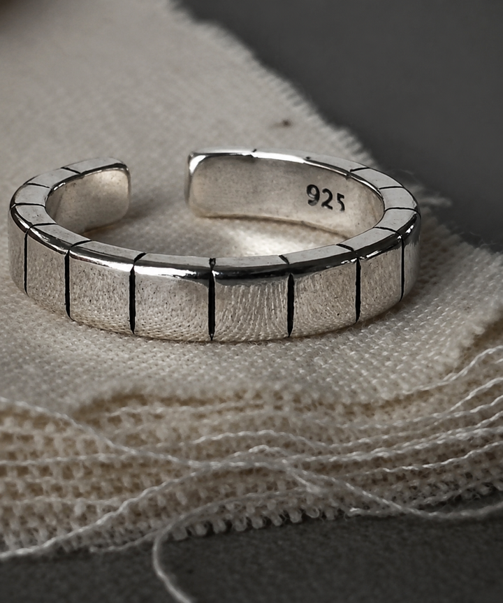 chunky silver statement ring　NL2021