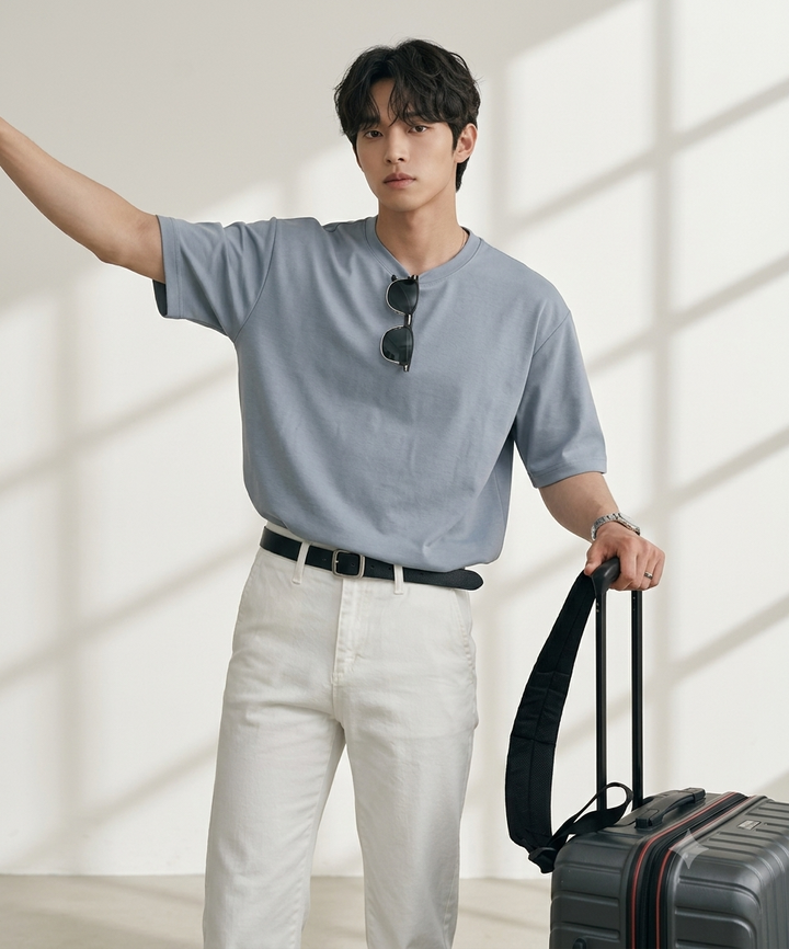 relax fit crew neck color tee /8color　NL2325