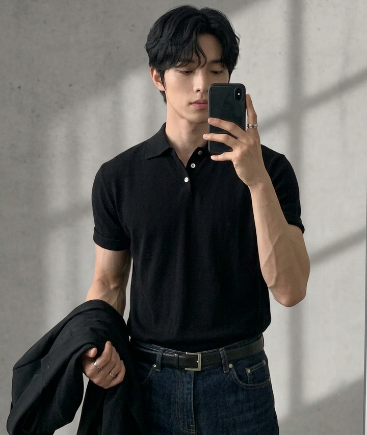 short sleeve classic knit polo shirt /3color　NL2147